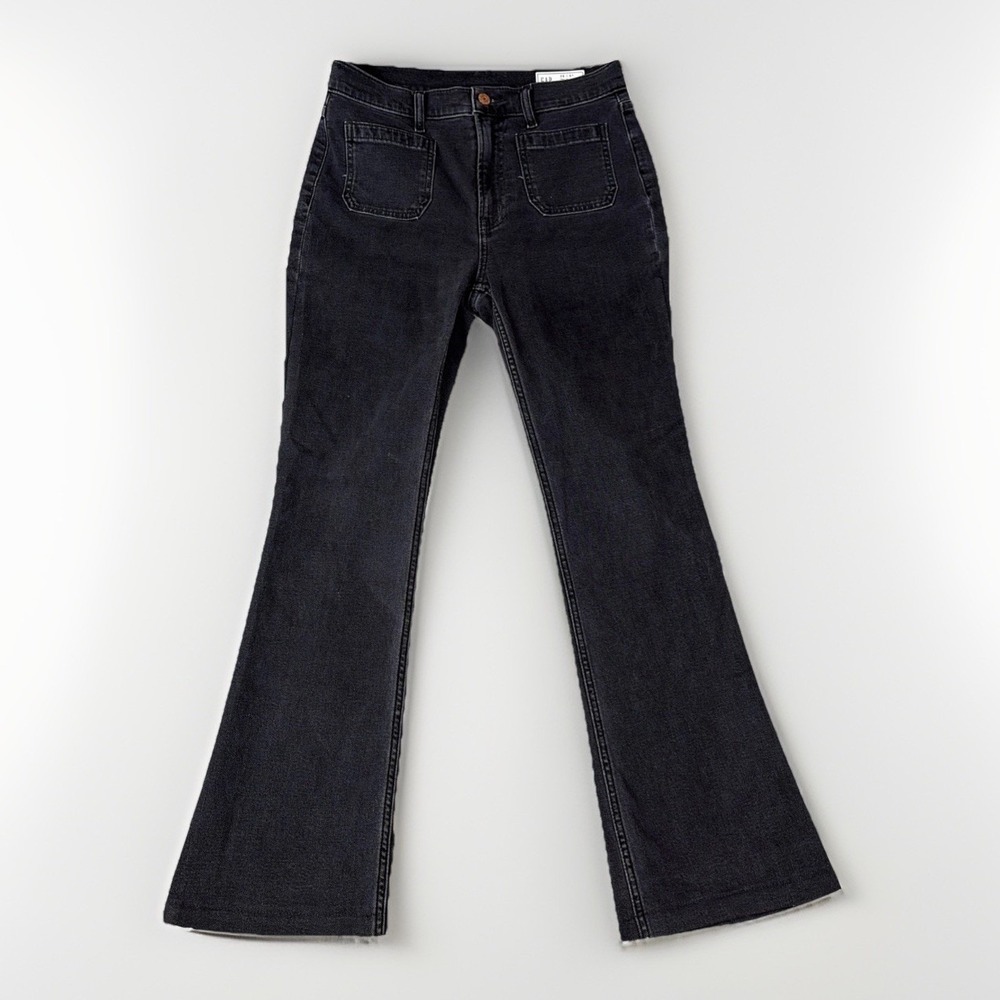 Gap Jeans Womens Size 28 / 6R Black 70's Flare High Rise